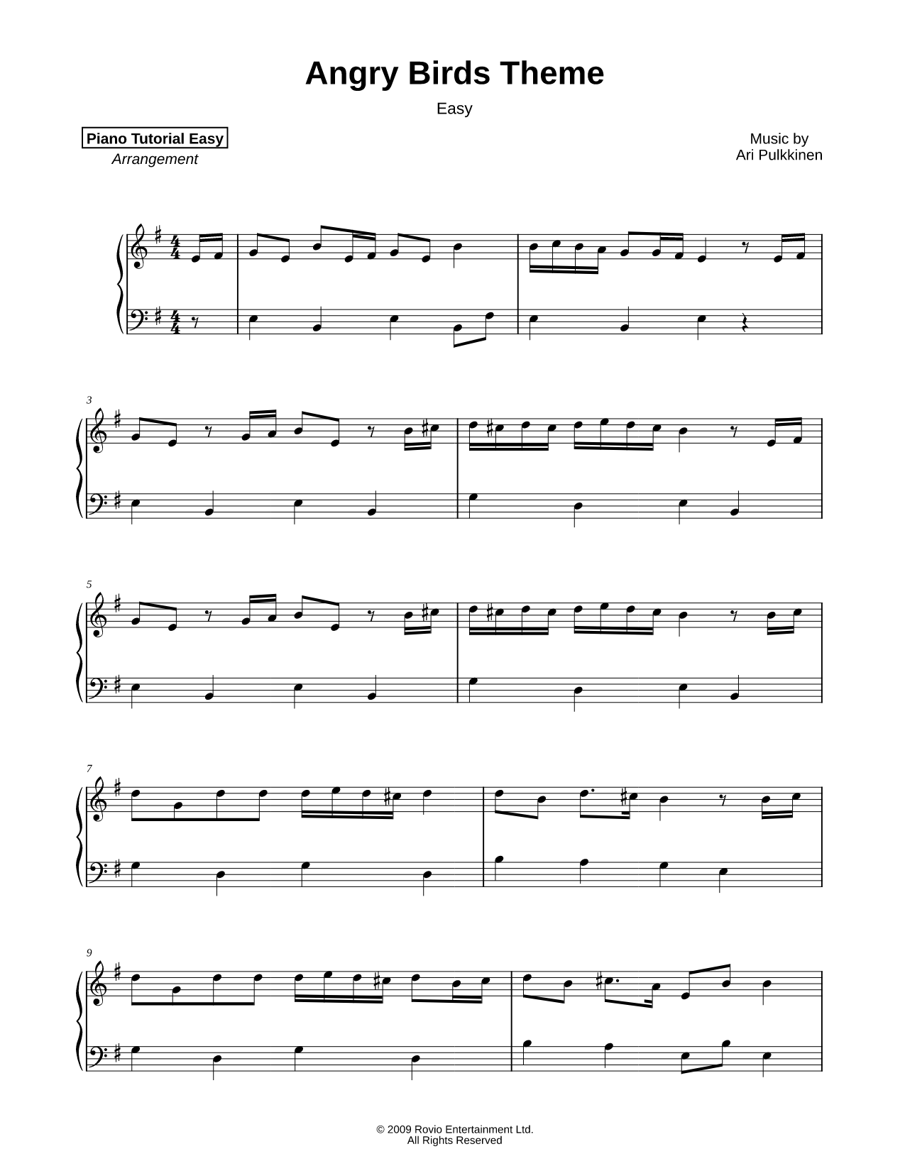 Angry Birds Theme [easy]