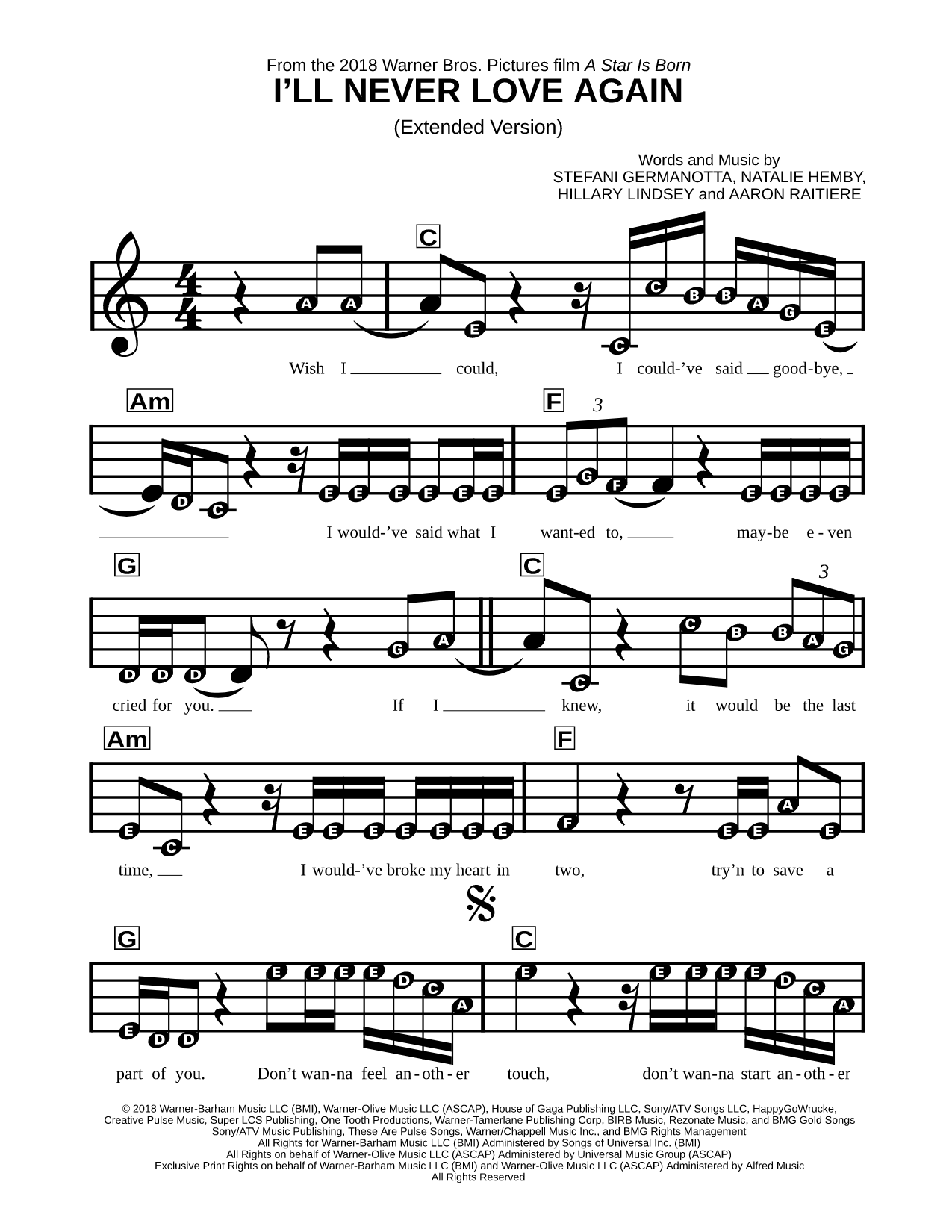 I'll Never Love Again (Extended Version)