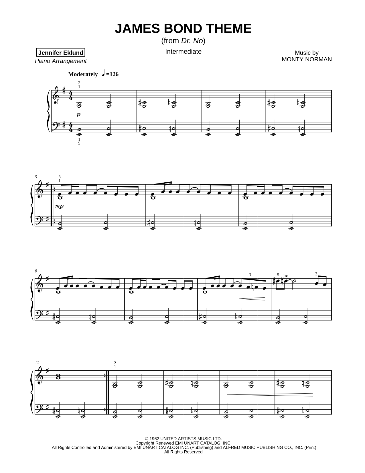 The James Bond Theme [intermediate]