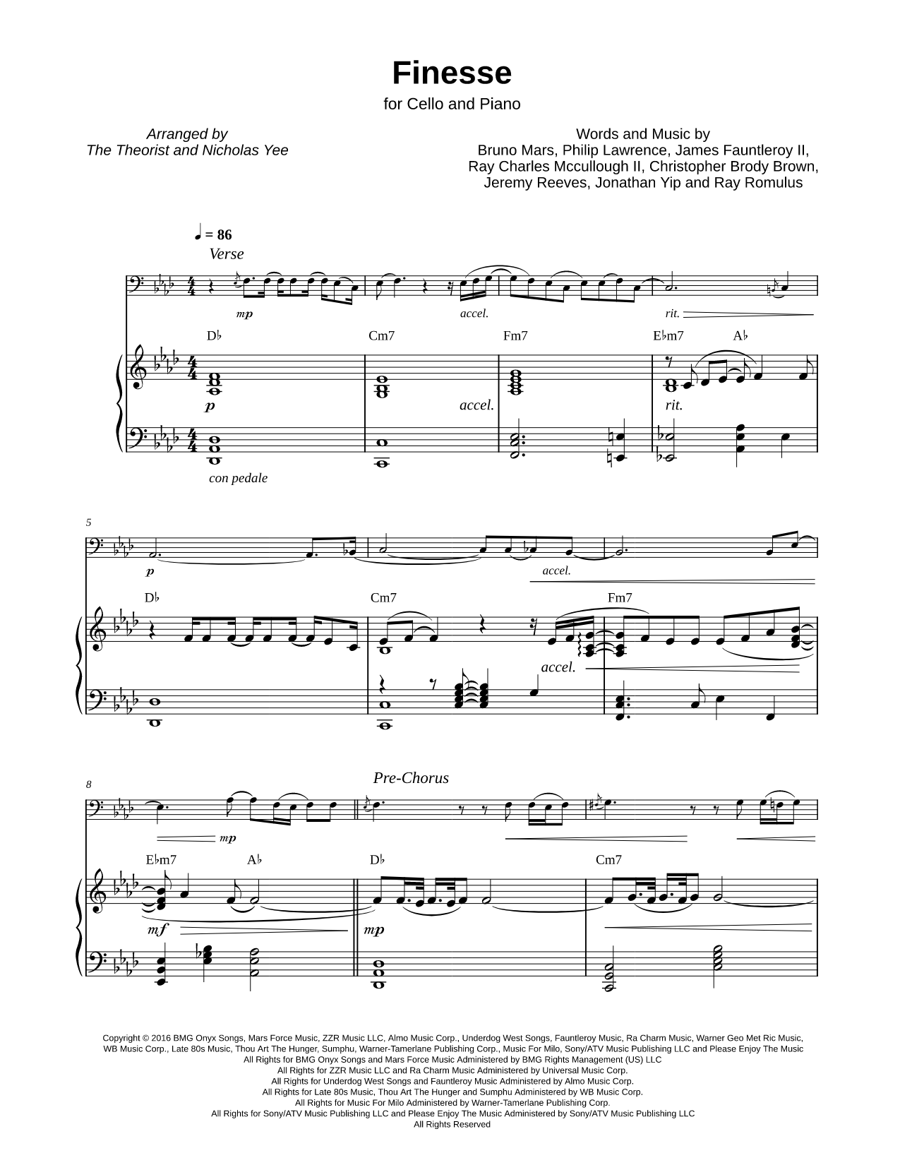 Finesse - Cello & Piano