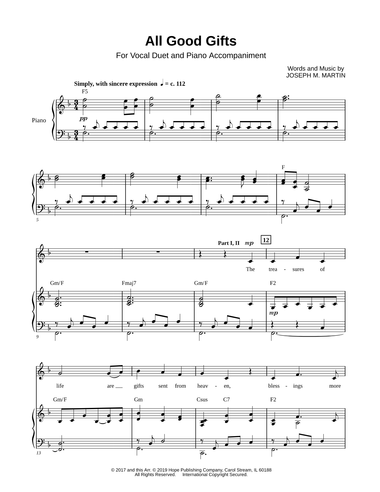 All Good Gifts [Vocal Duet]
