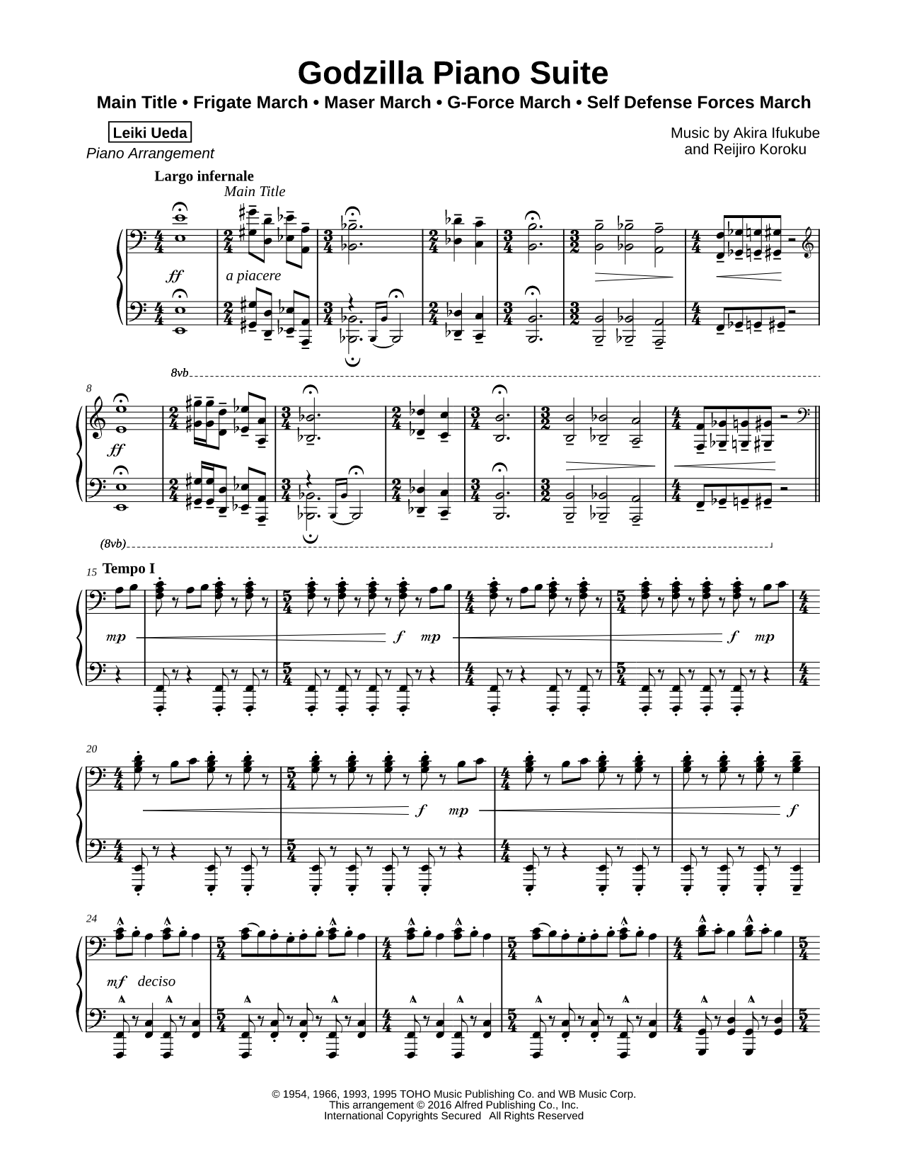 Godzilla Piano Suite