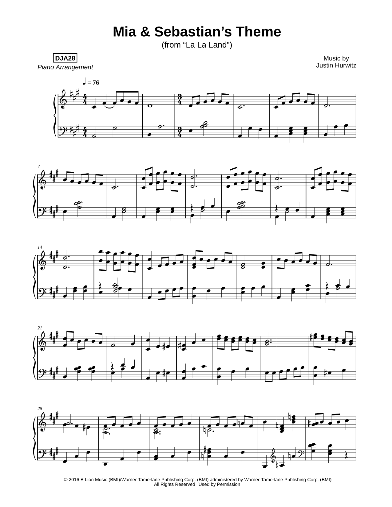 Mia & Sebastian's Theme