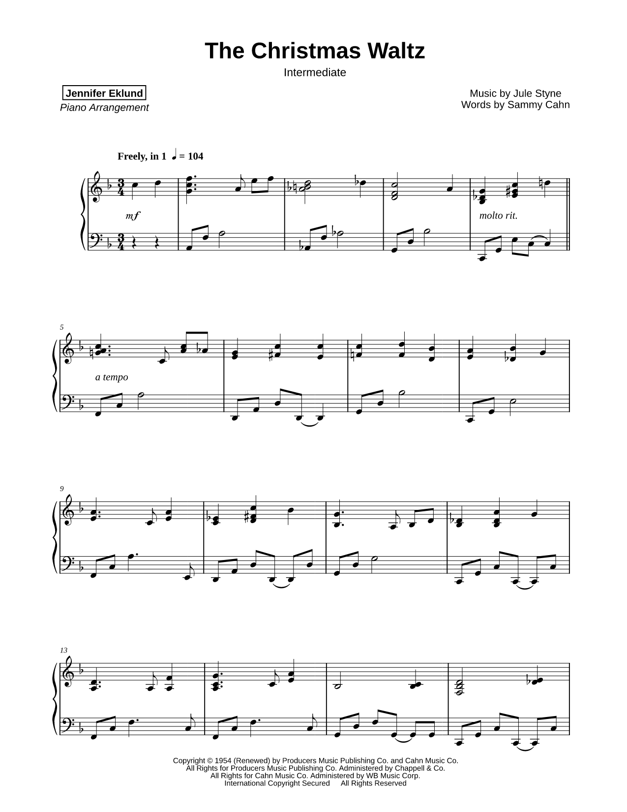 The Christmas Waltz [intermediate]