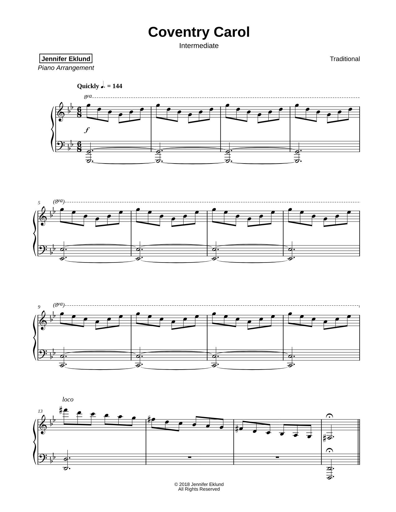 The Coventry Carol [intermediate]