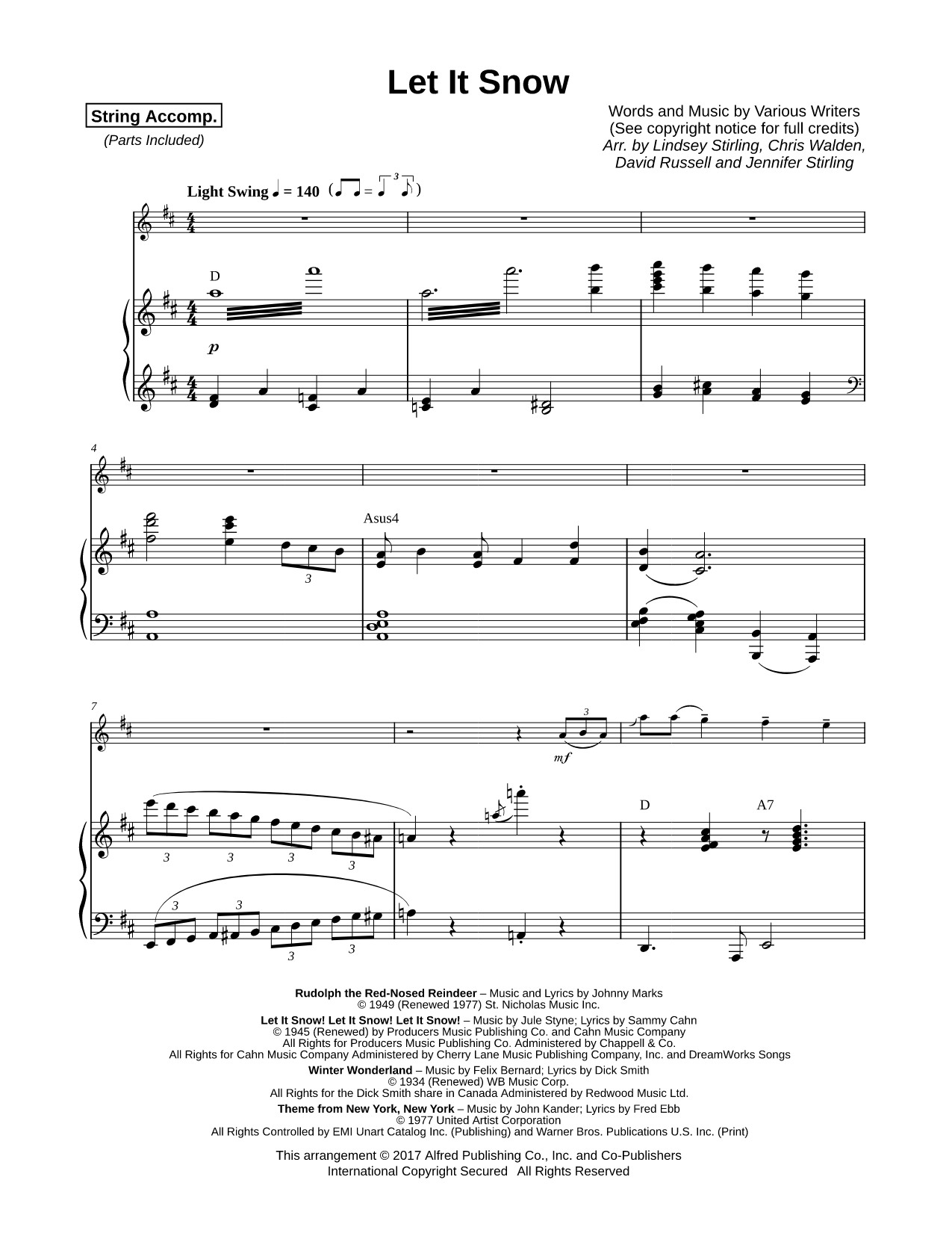 Let It Snow - Violin, Viola, Cello & Piano