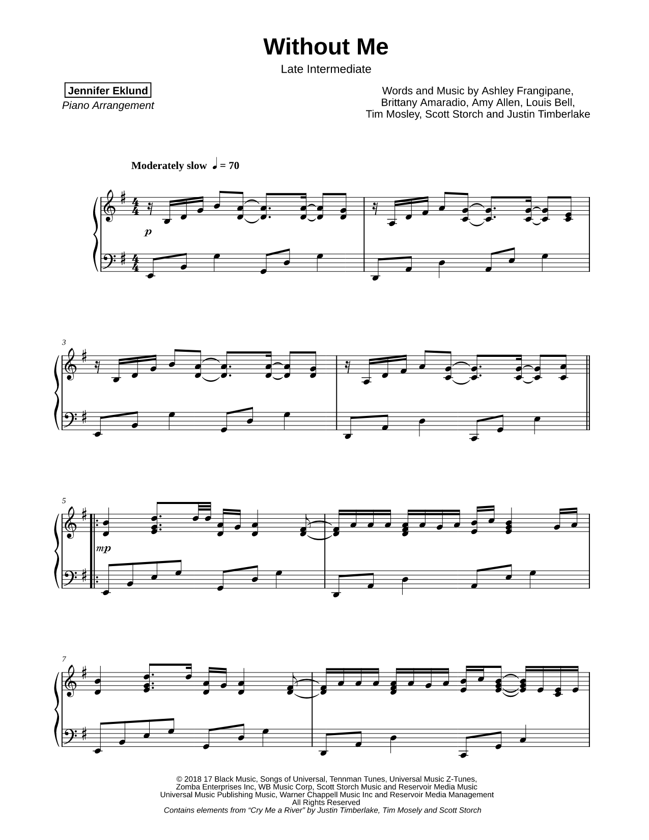 Without Me [late intermediate]