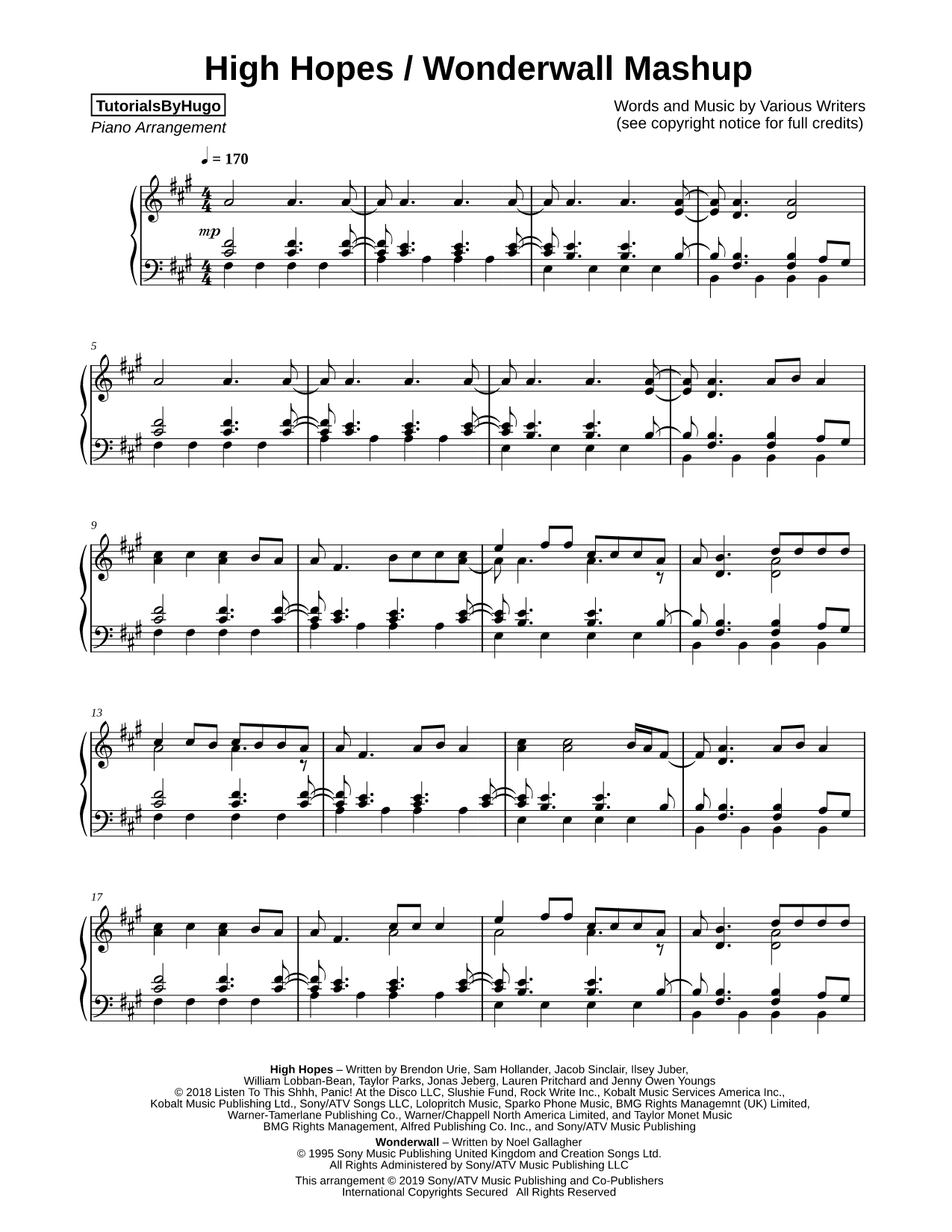 High Hopes / Wonderwall Mashup