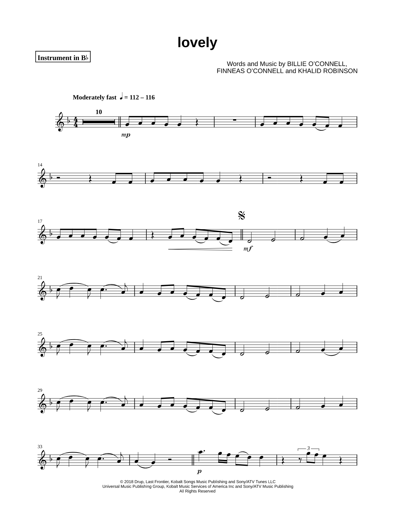 lovely - Bb Instrument