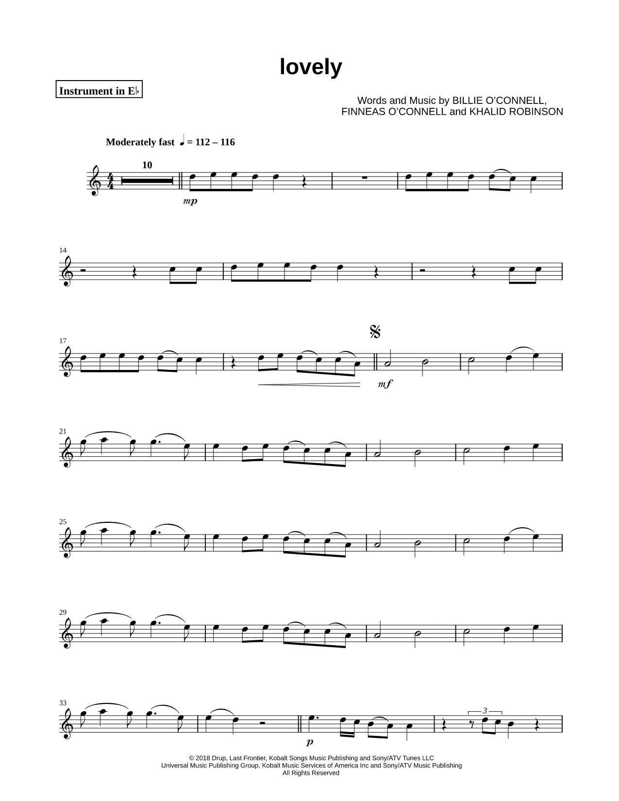 lovely - Eb Instrument