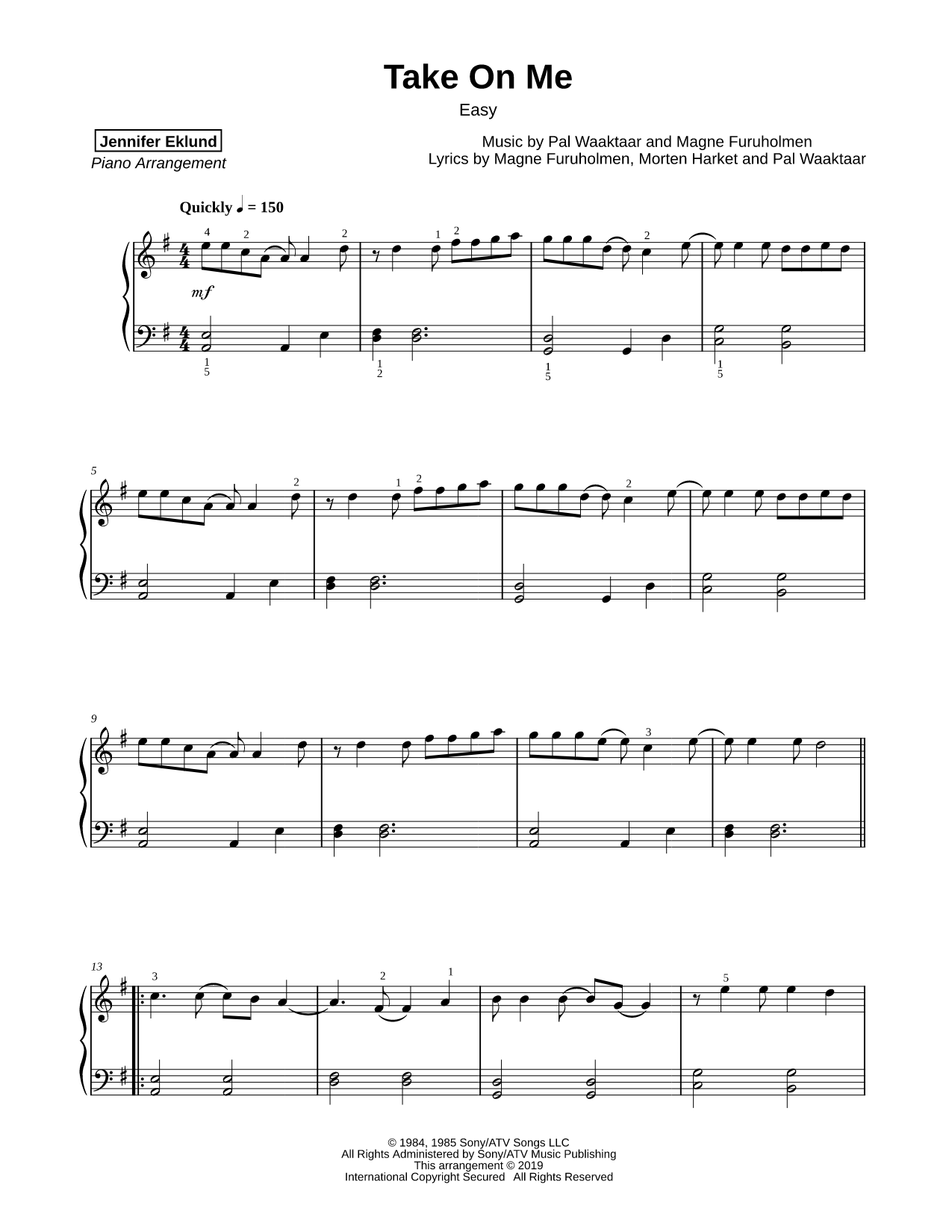 Take on Me [easy]