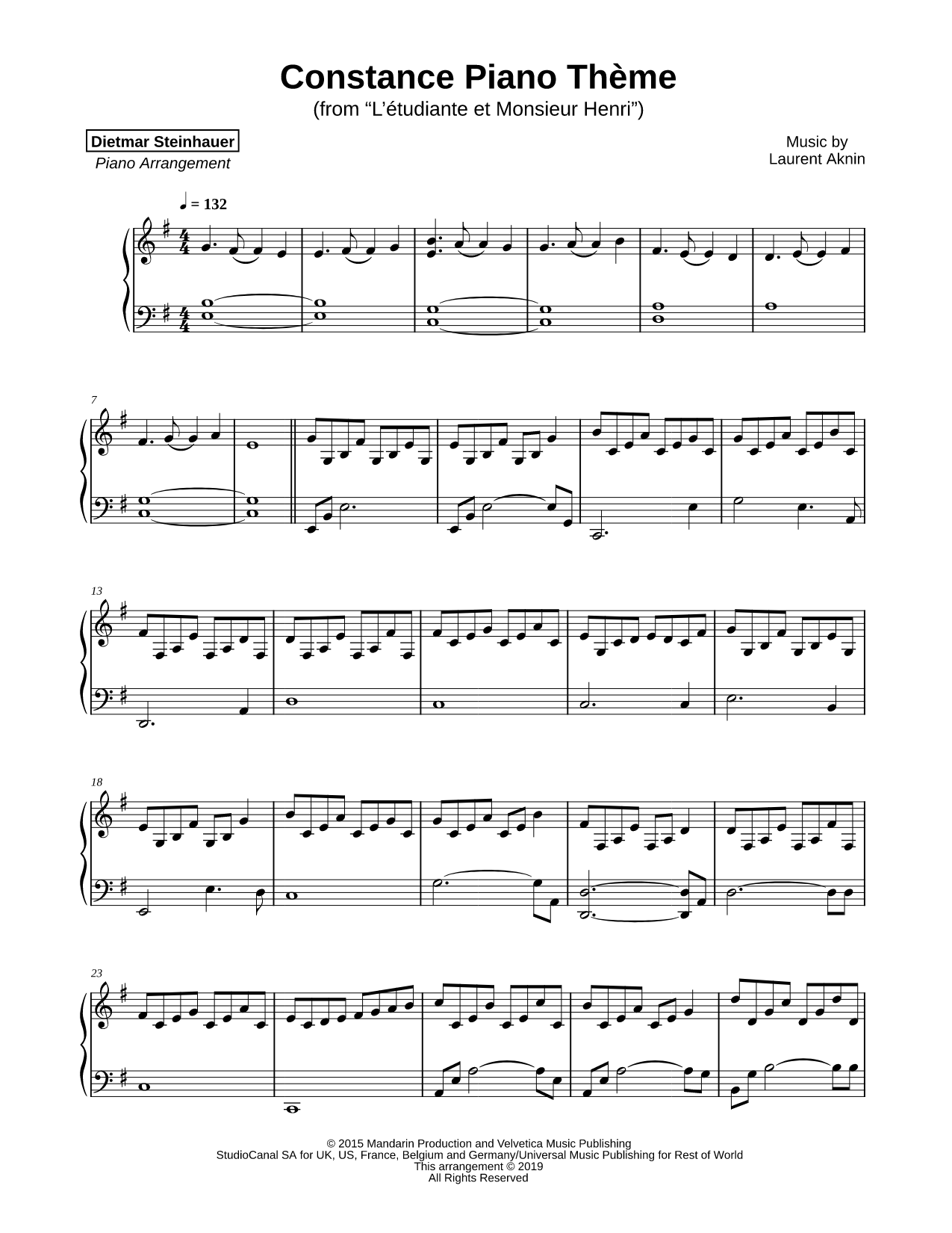 Constance Piano Theme