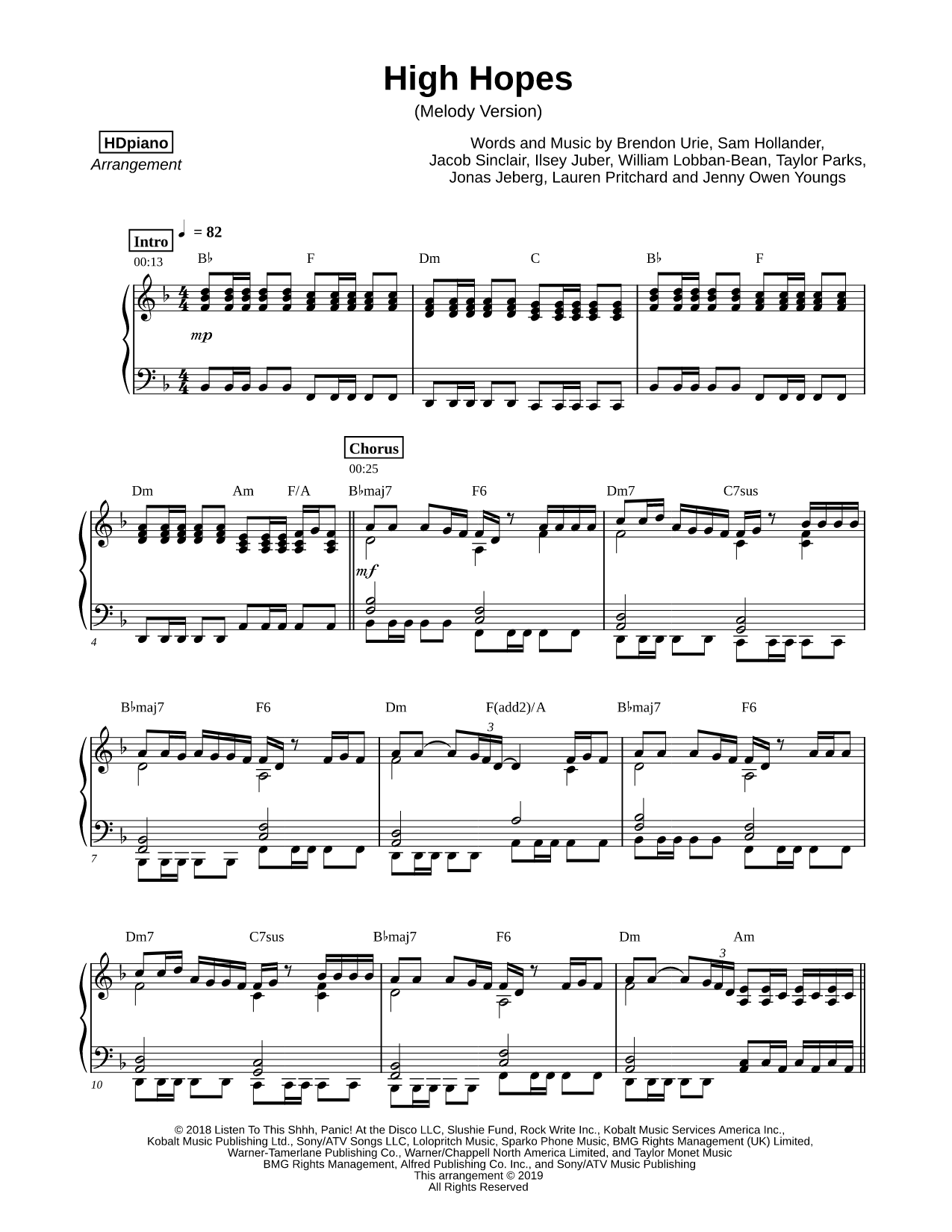 High Hopes [melody version]