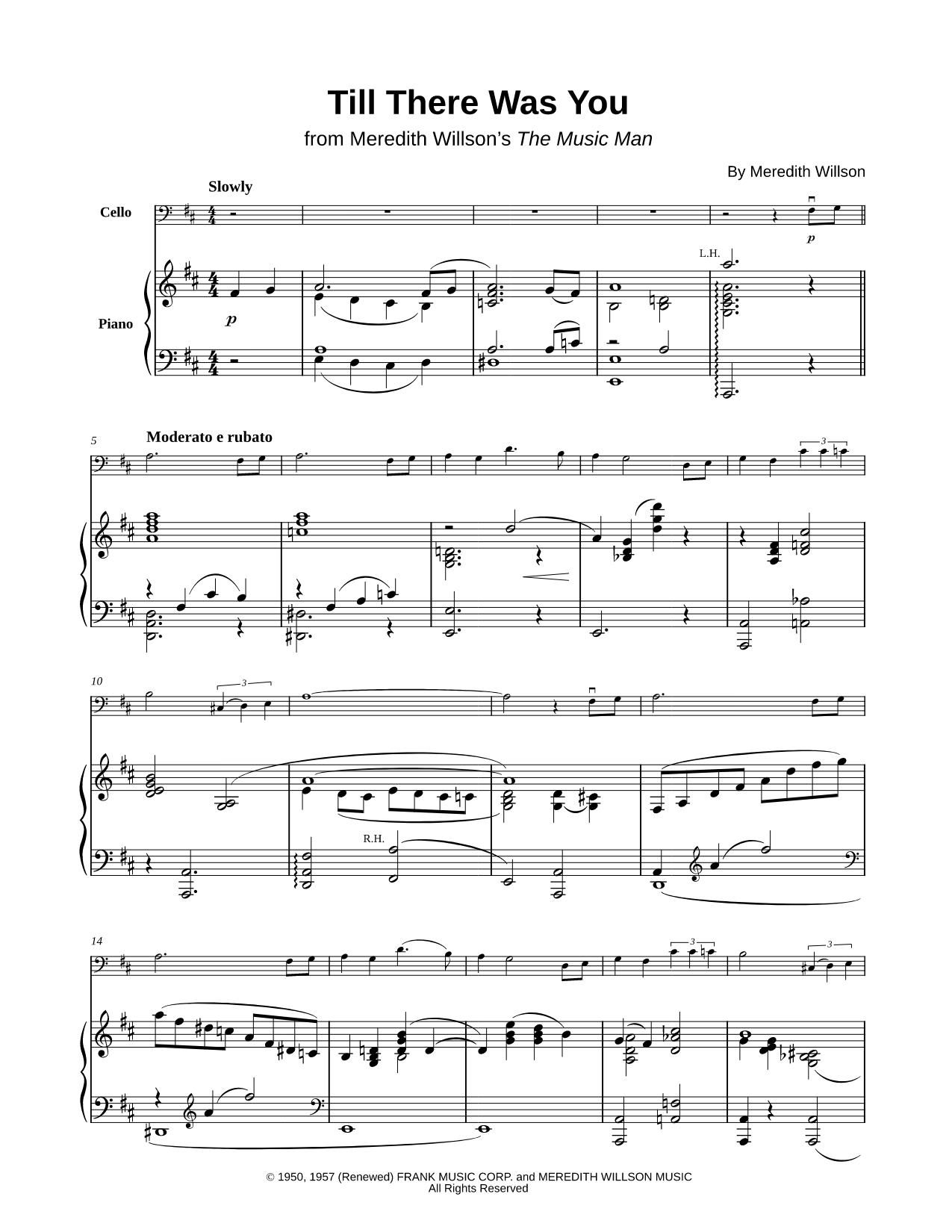 Till There Was You - Cello & Piano