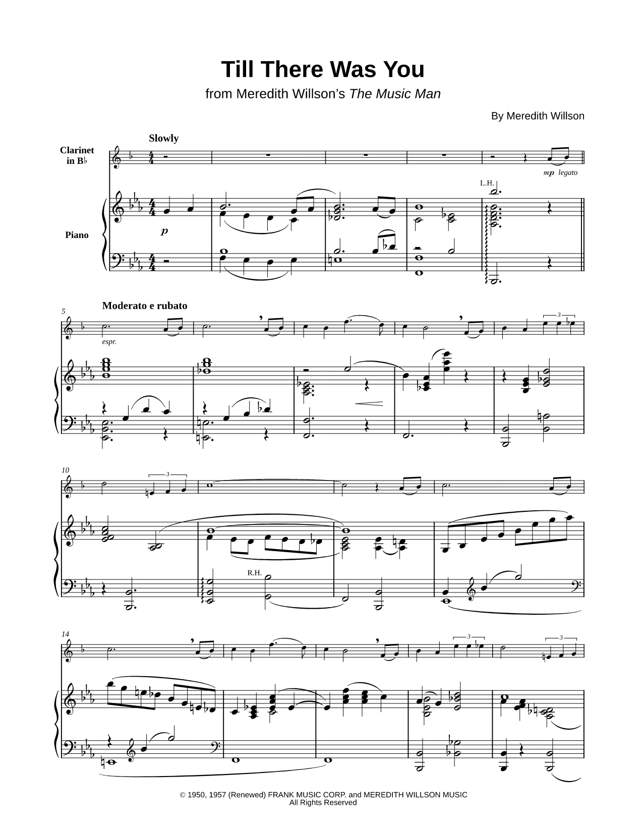 Till There Was You - Clarinet & Piano