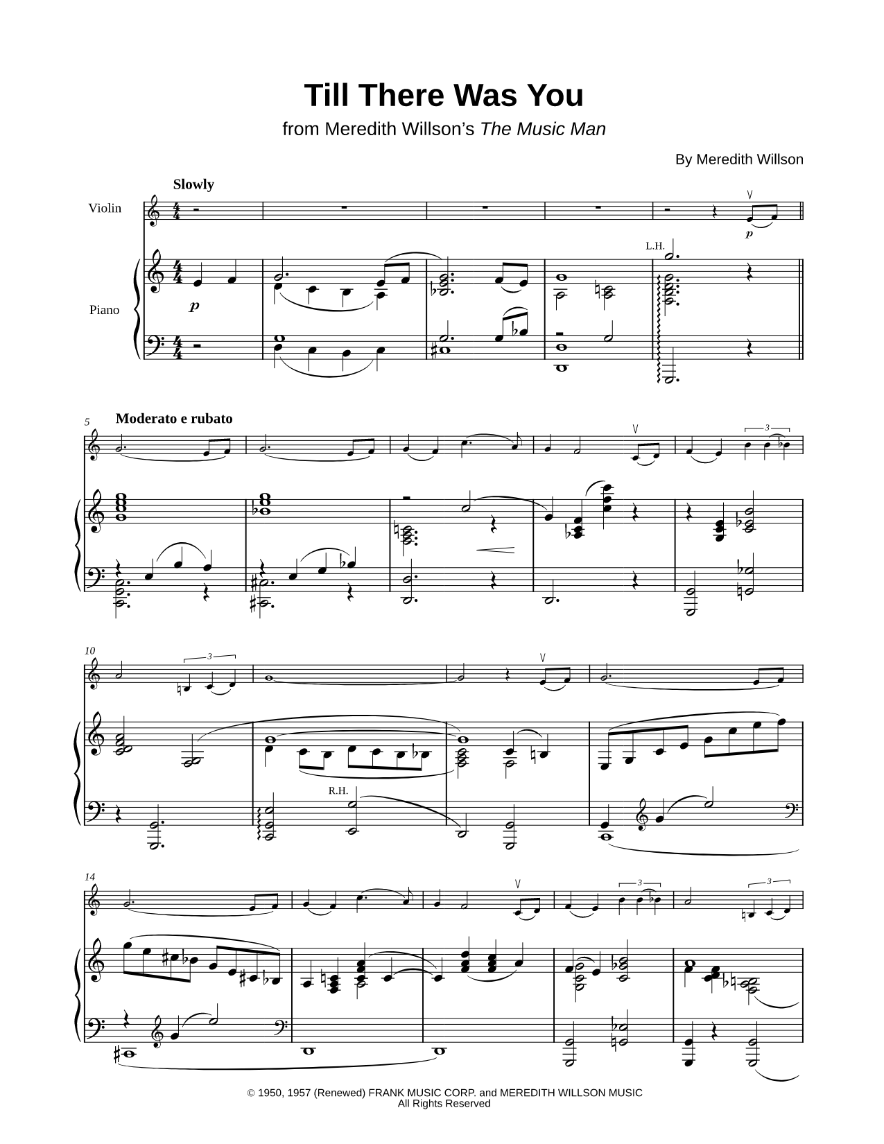 Till There Was You - Violin & Piano