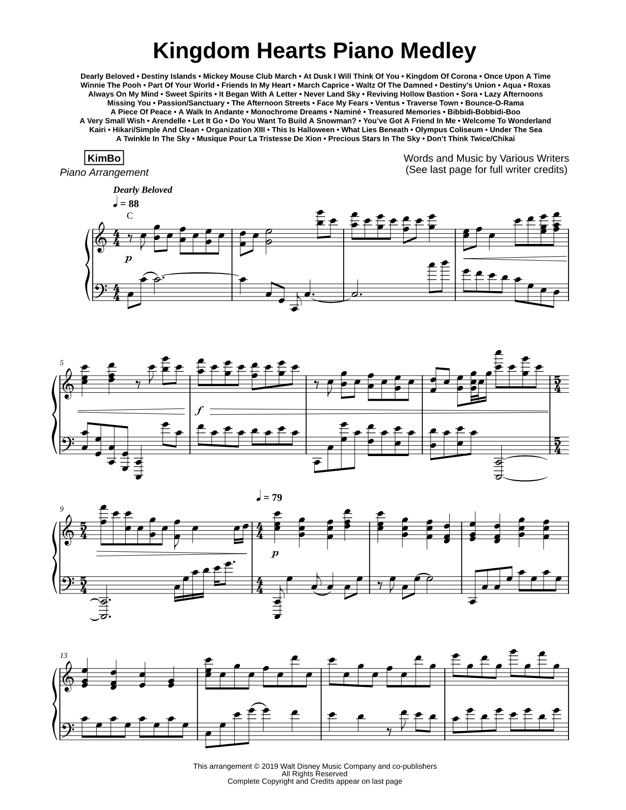 Kingdom Hearts Piano Medley