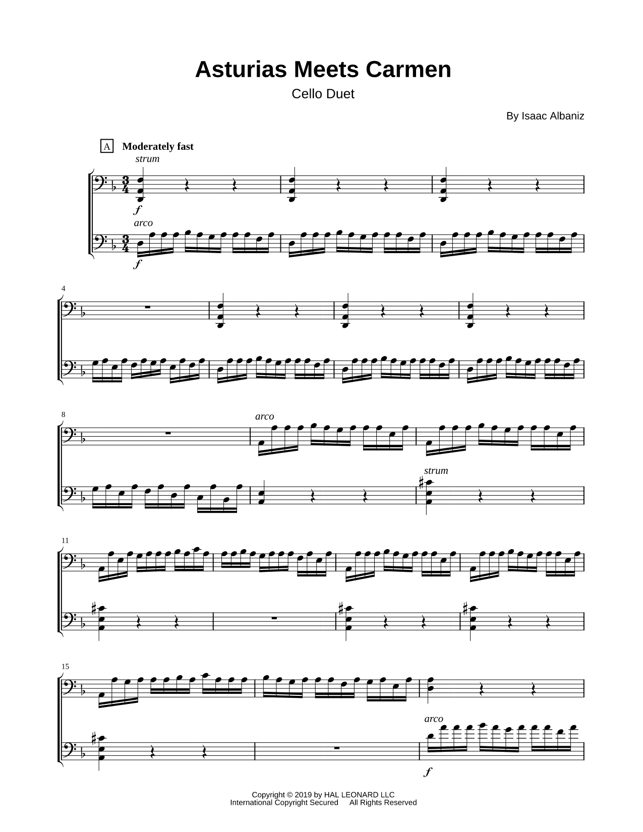 Asturias Meets Carmen - Cello Duet