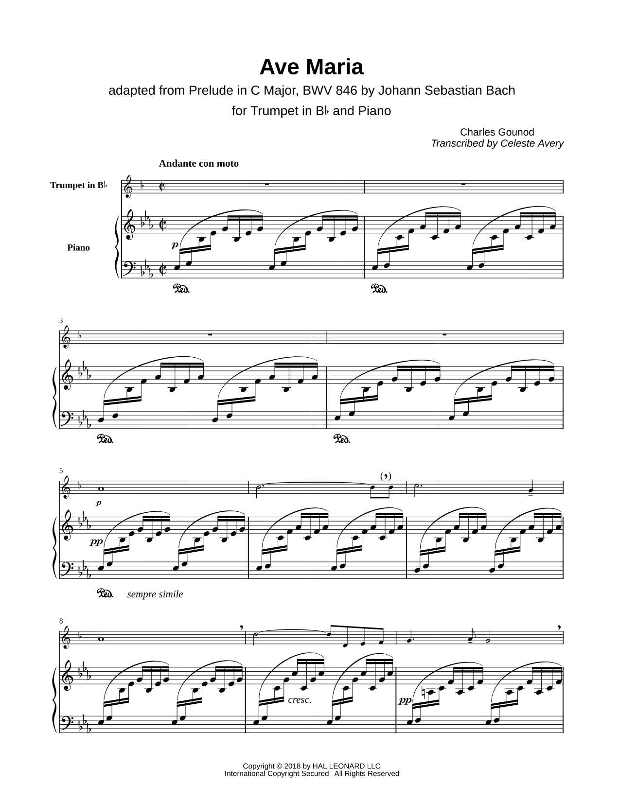 Ave Maria - Trumpet & Piano
