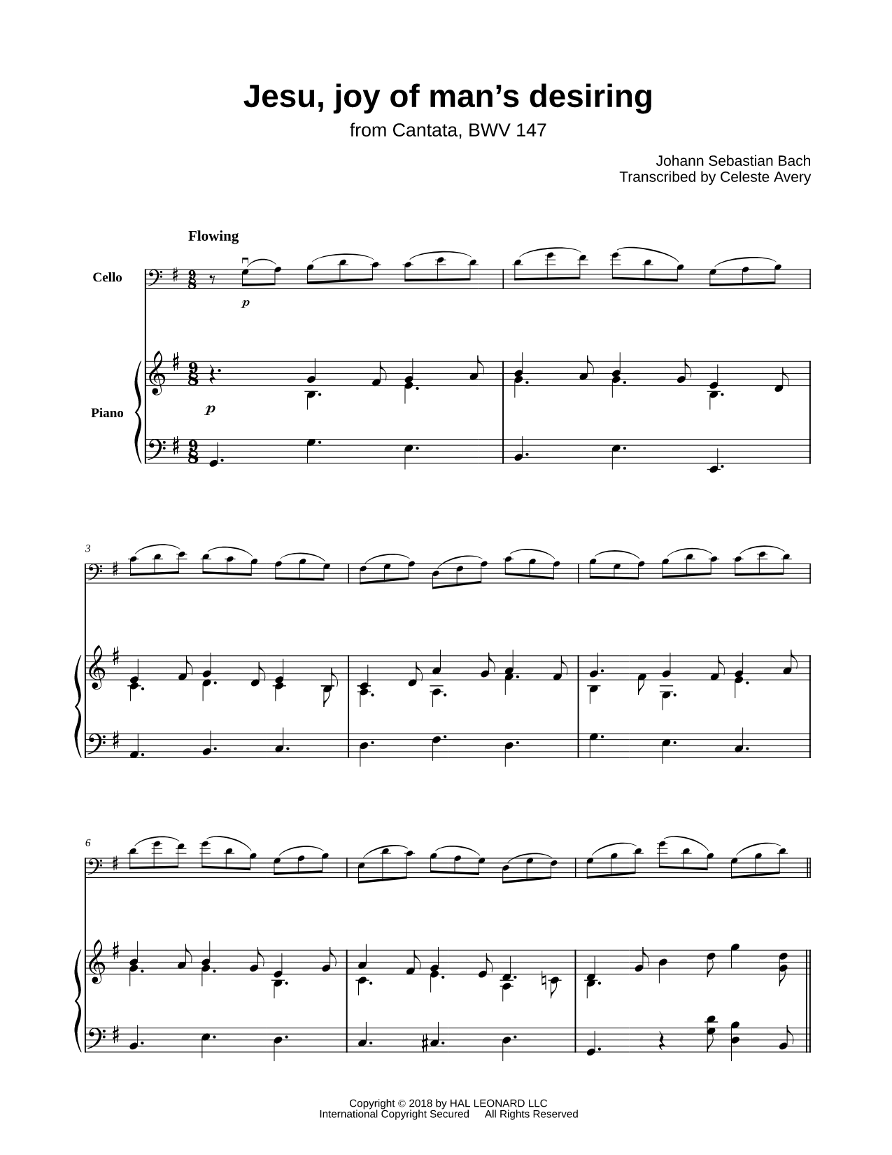 Jesu, Joy of Man's Desiring - Cello & Piano