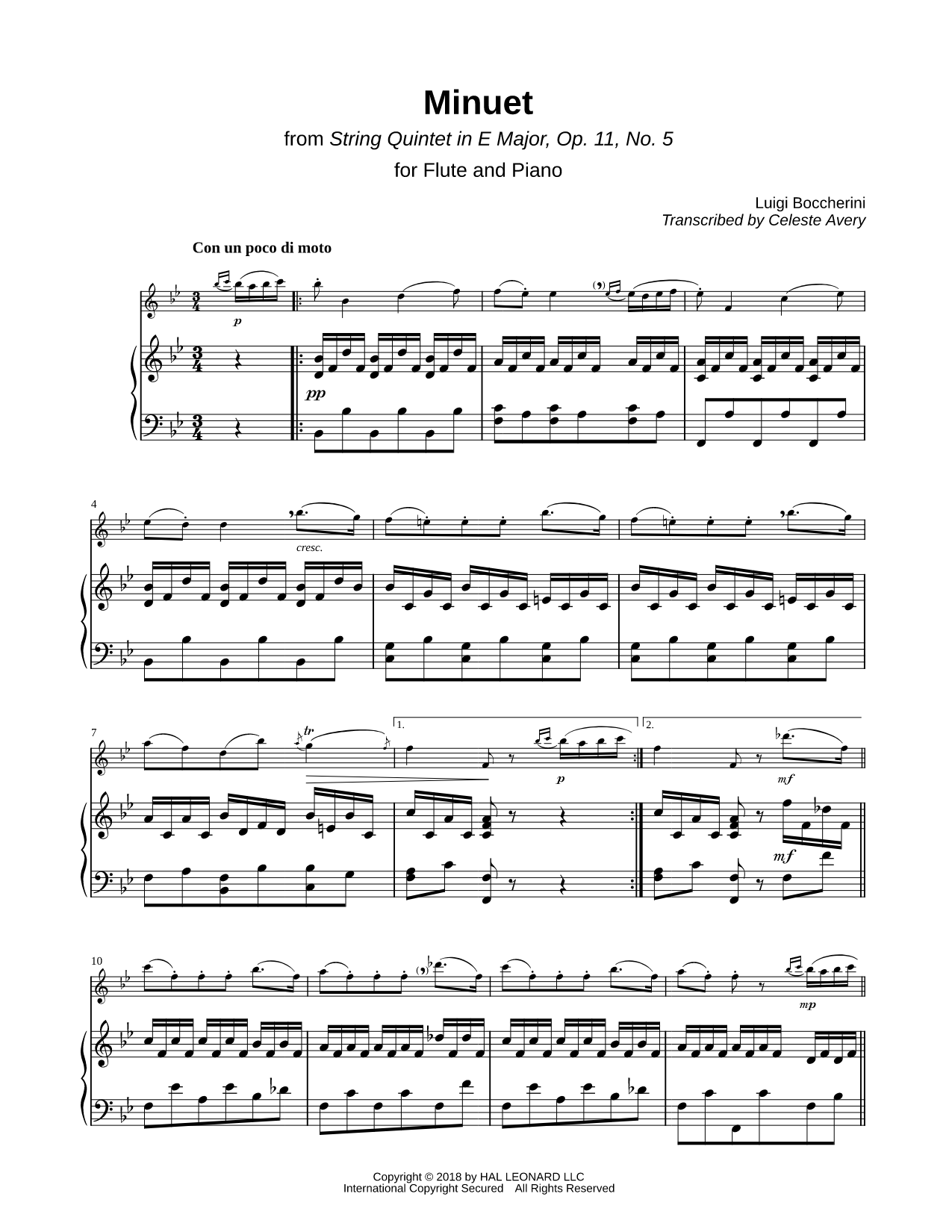 Minuet - Flute & Piano