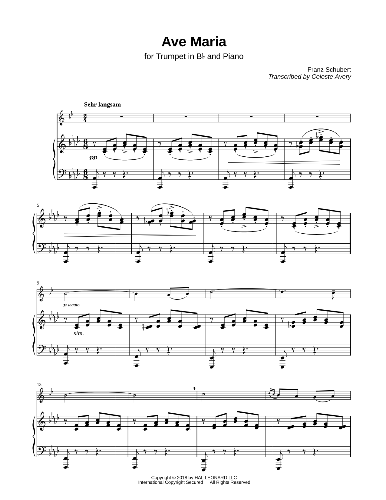 Ave Maria - Trumpet & Piano