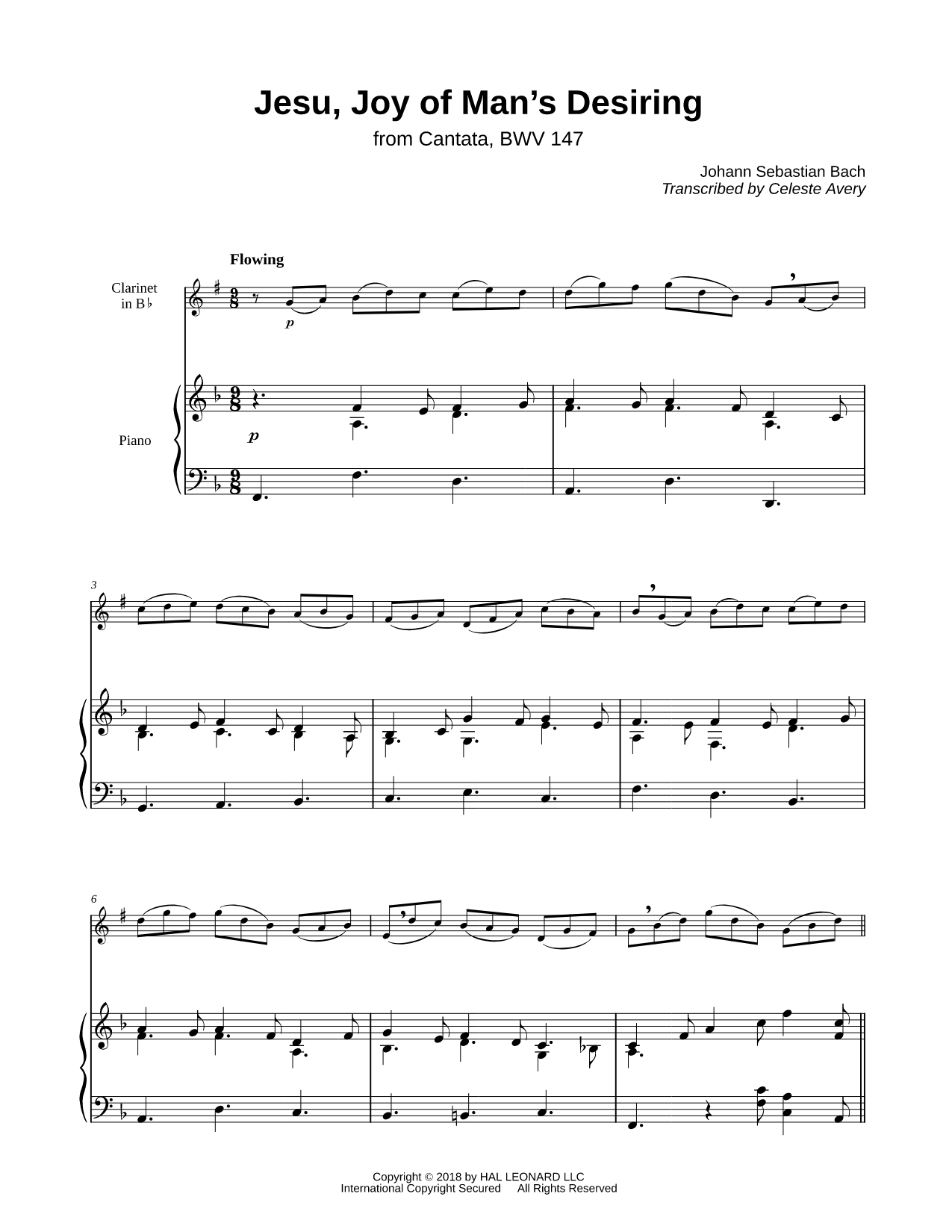 Jesu, Joy of Man's Desiring - Clarinet & Piano