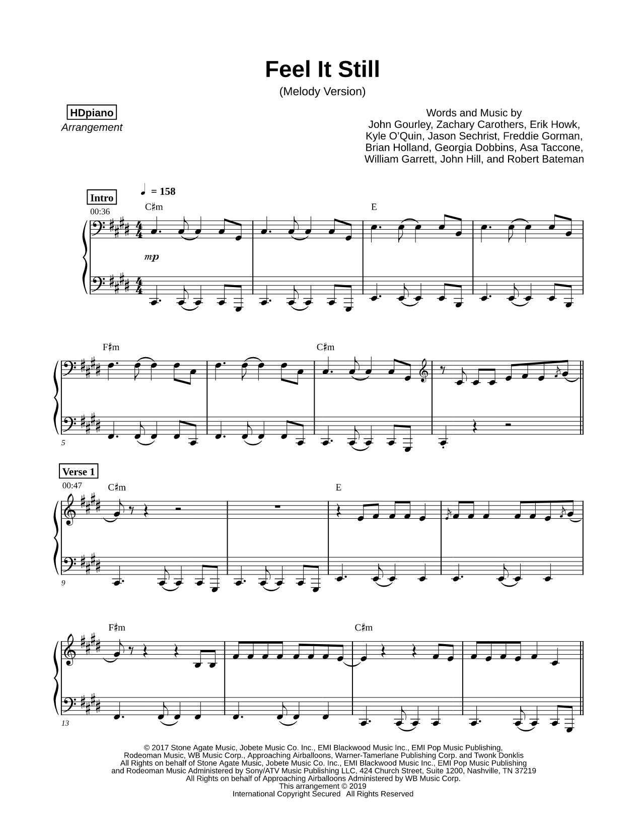 Feel It Still [melody version]