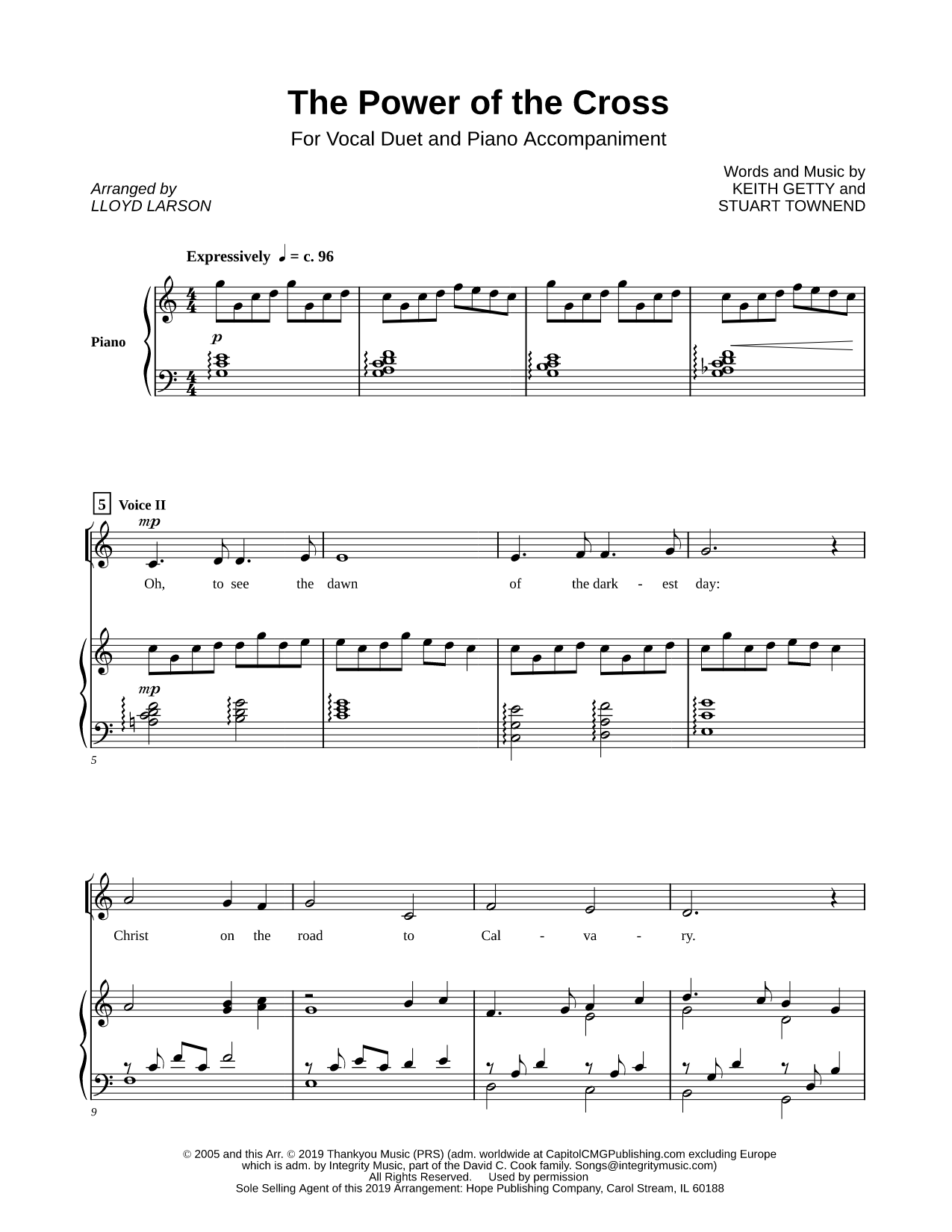 The Power of the Cross [Vocal Duet]