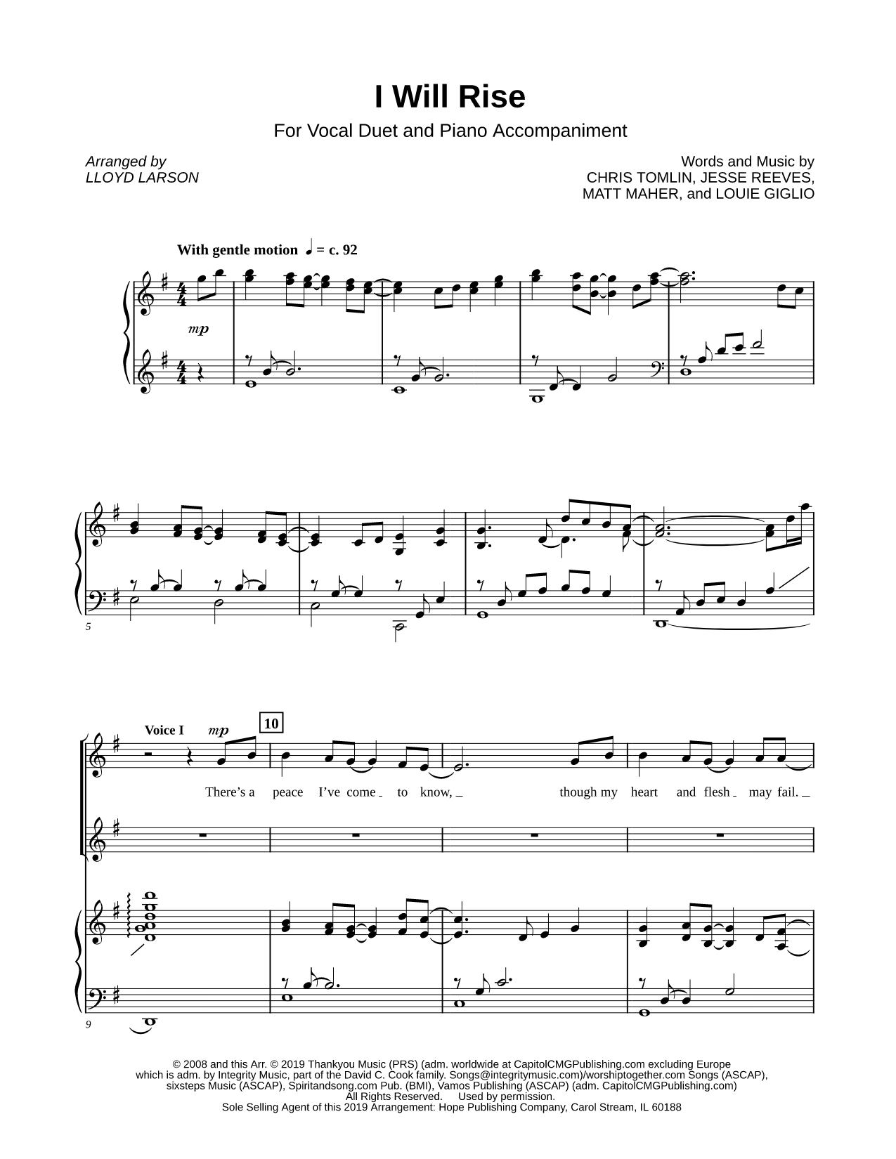 I Will Rise [Vocal Duet]