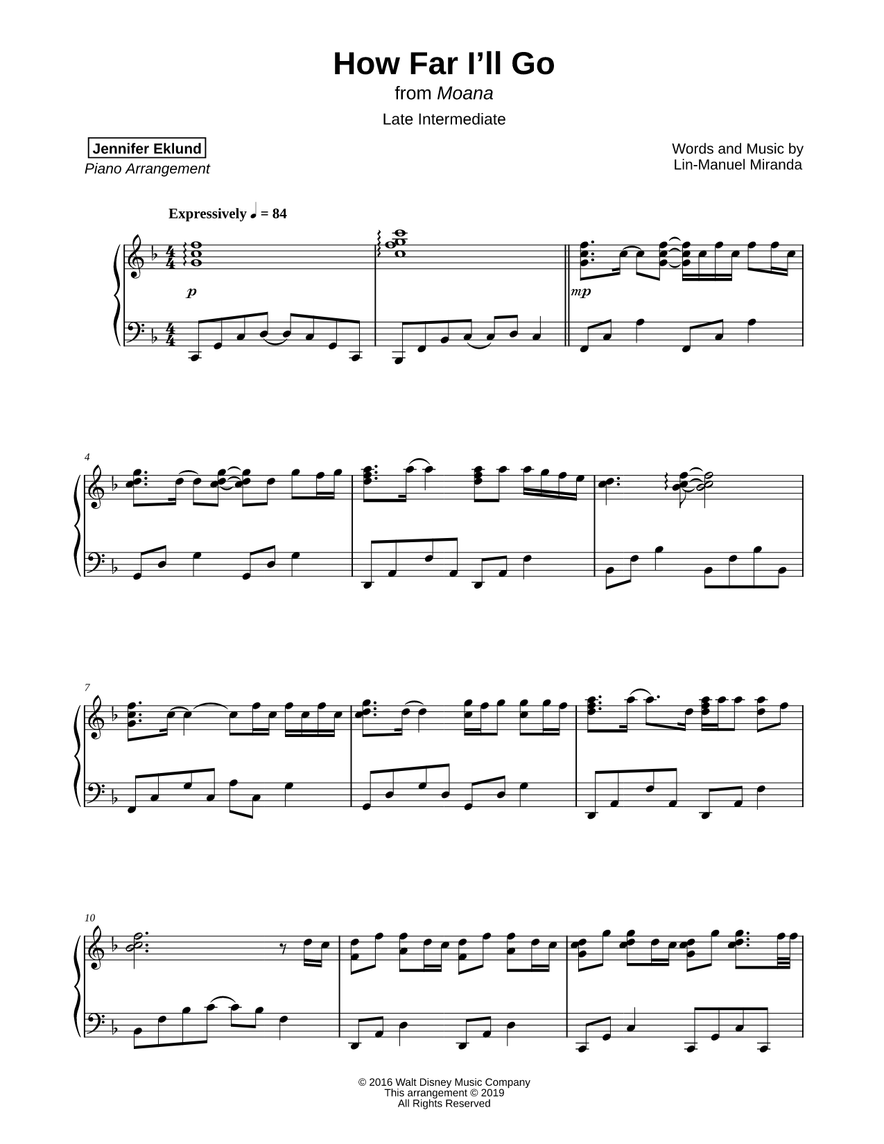 How Far I'll Go [late intermediate]