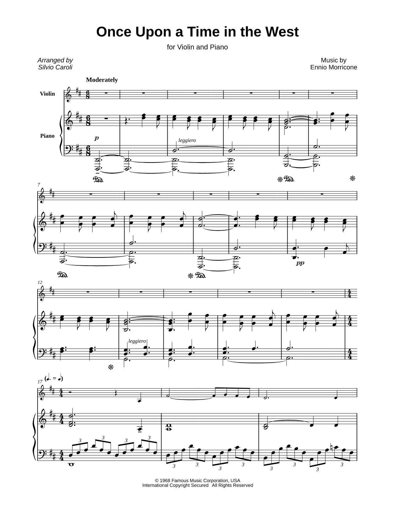 Once Upon a Time in the West - Violin & Piano
