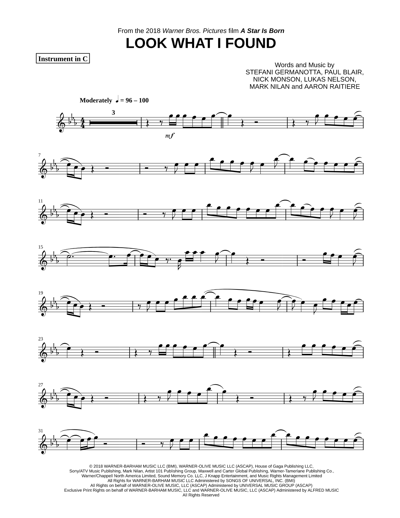 Look What I Found - C Instrument