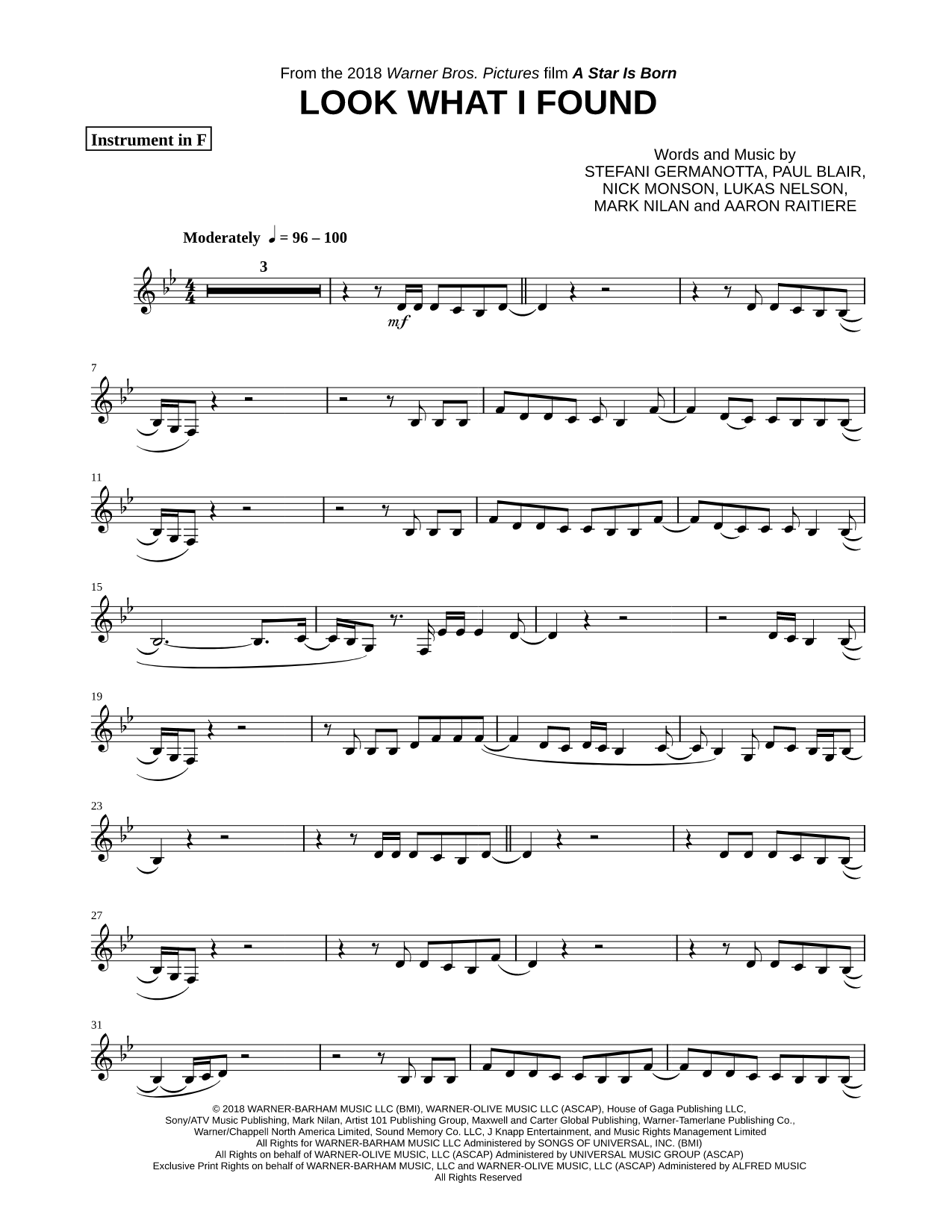 Look What I Found - F Instrument