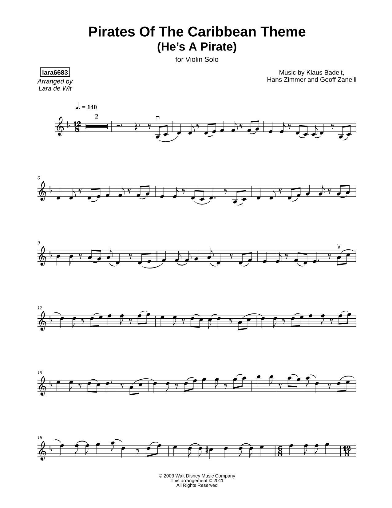 Pirates of the Caribbean Theme (He's a Pirate)