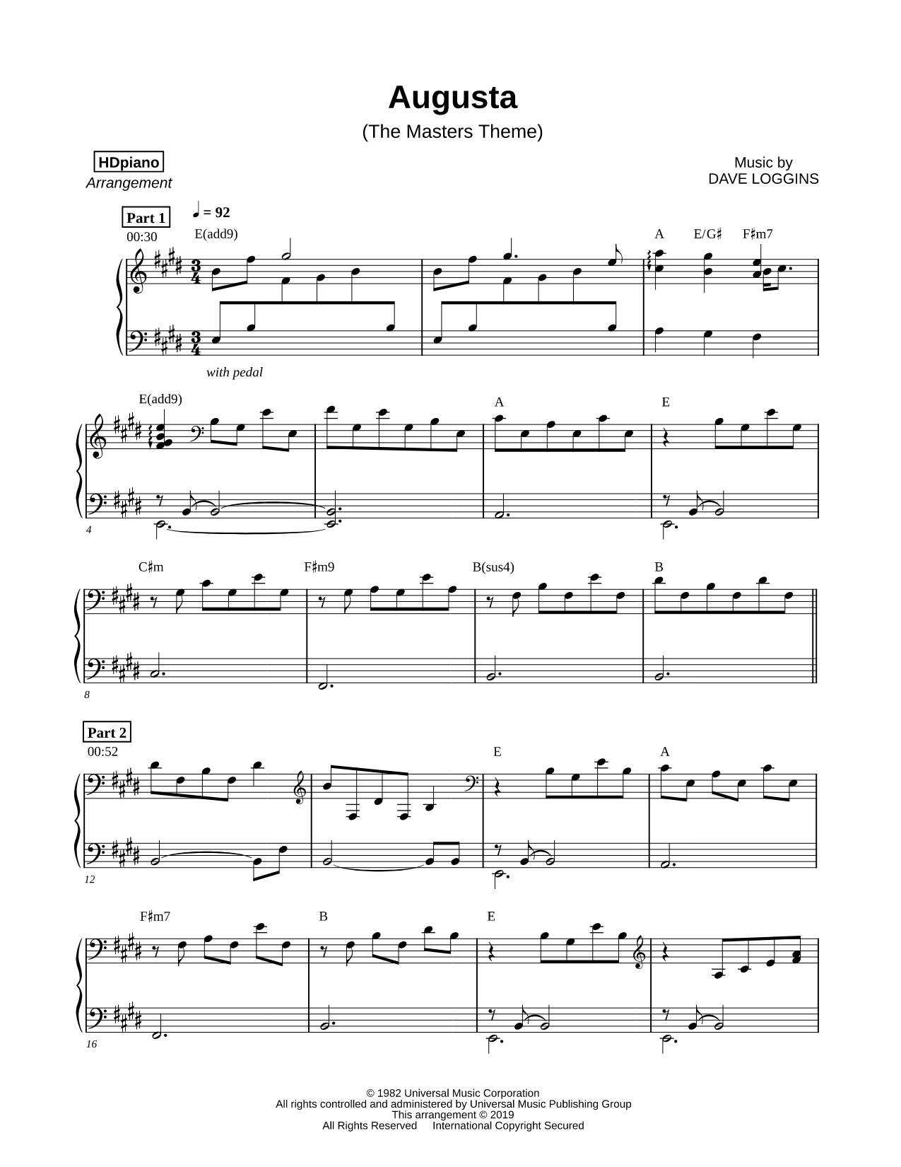 Augusta - The Masters Theme