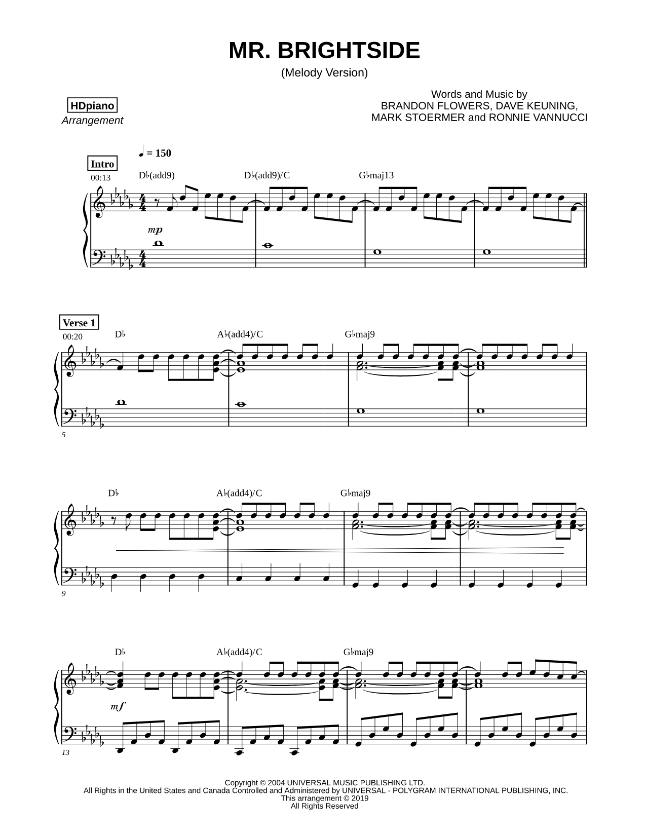 Mr. Brightside [melody version]