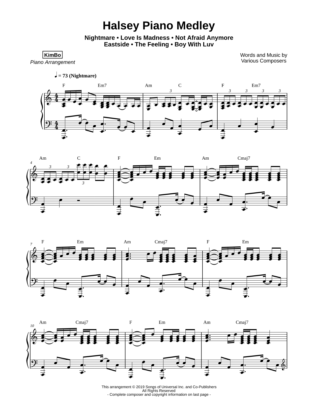 Halsey Piano Medley