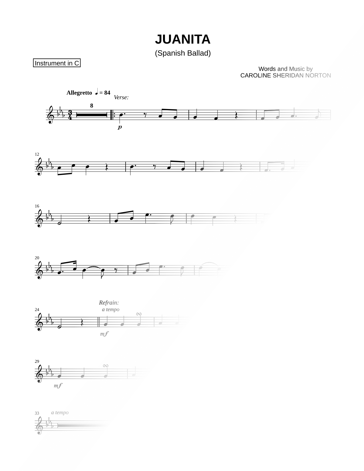 Juanita - C Instrument