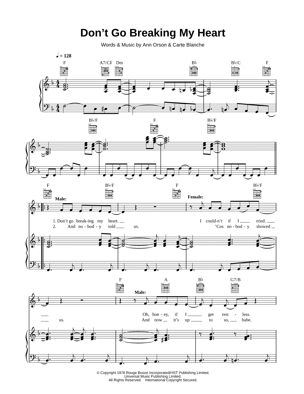 Don't Go Breaking My Heart - by Elton John & Kiki Dee - Piano/Vocal/Guitar, Singer Pro