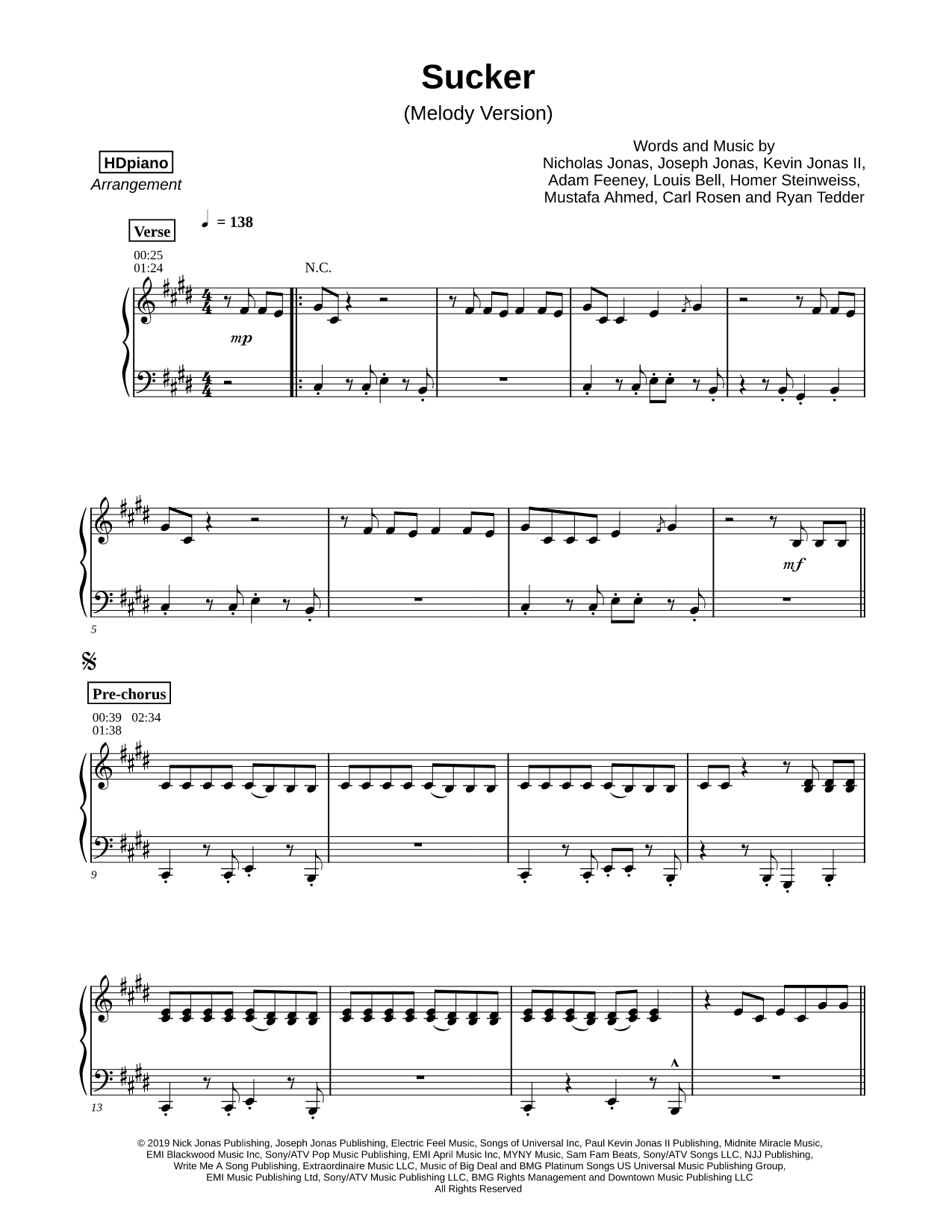 Sucker [melody version]