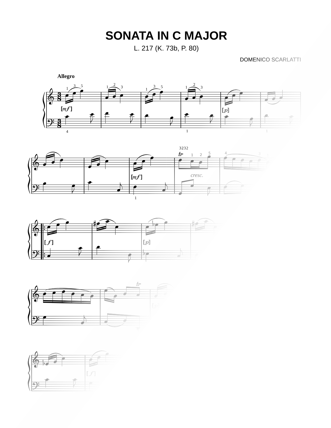 Sonata in C Major (L. 217, K. 73b, P. 80)