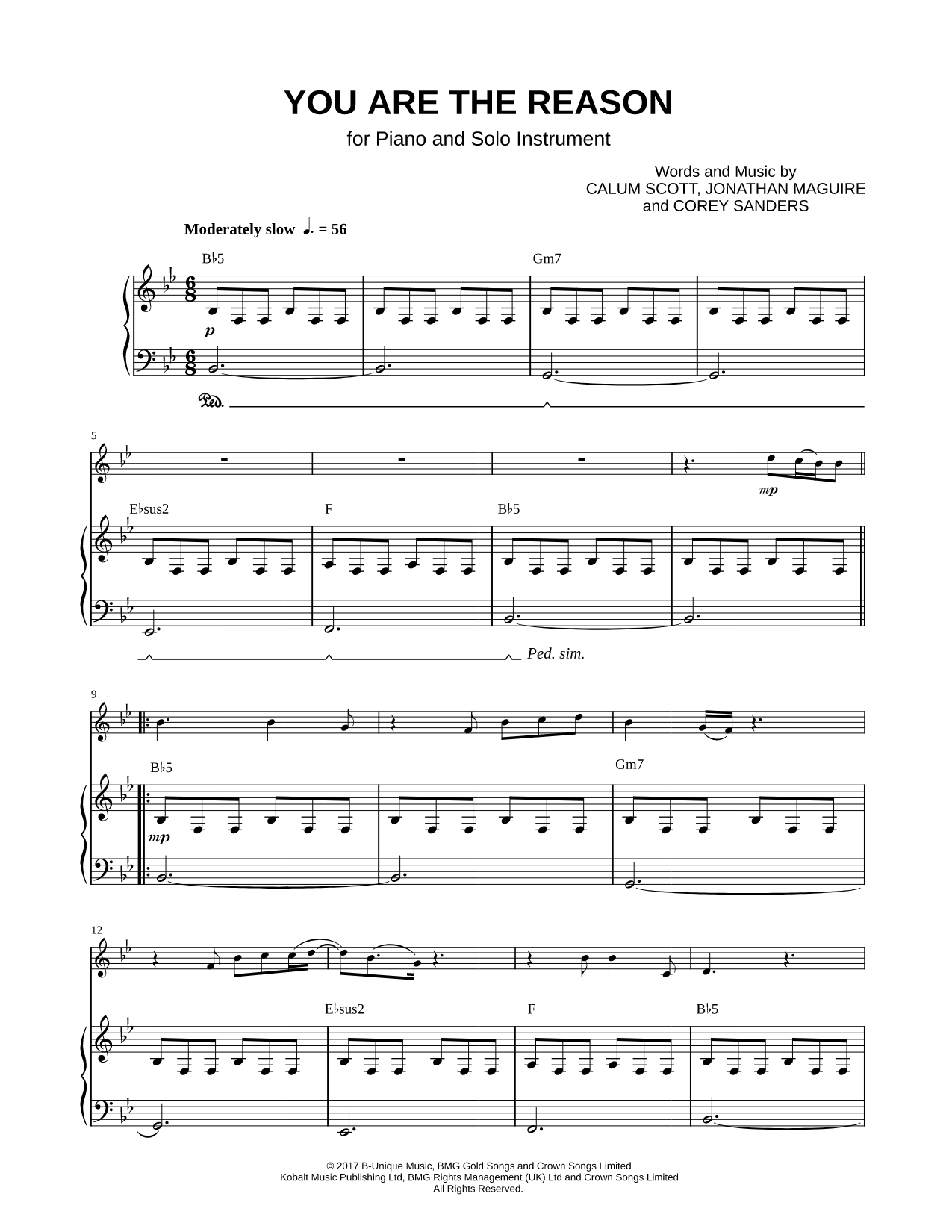 You Are the Reason - Piano Accompaniment