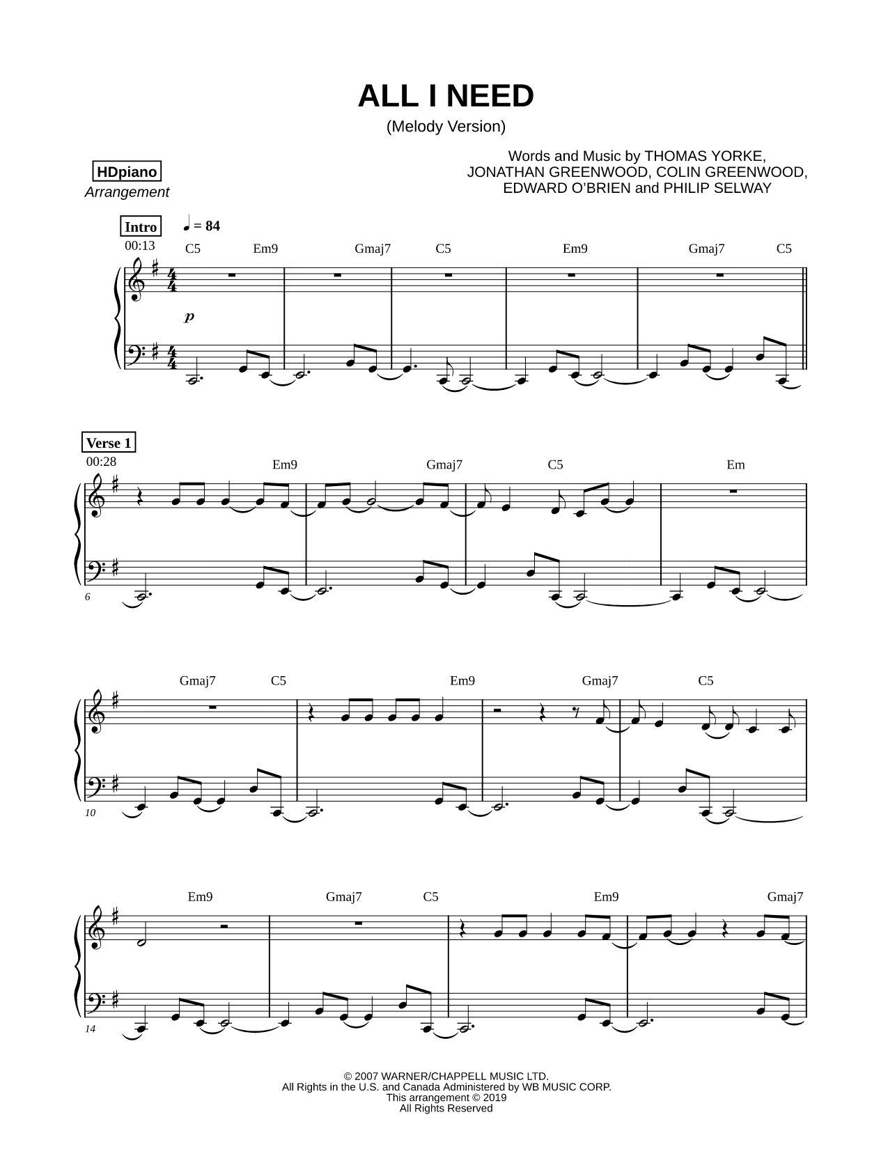 All I Need [melody version]