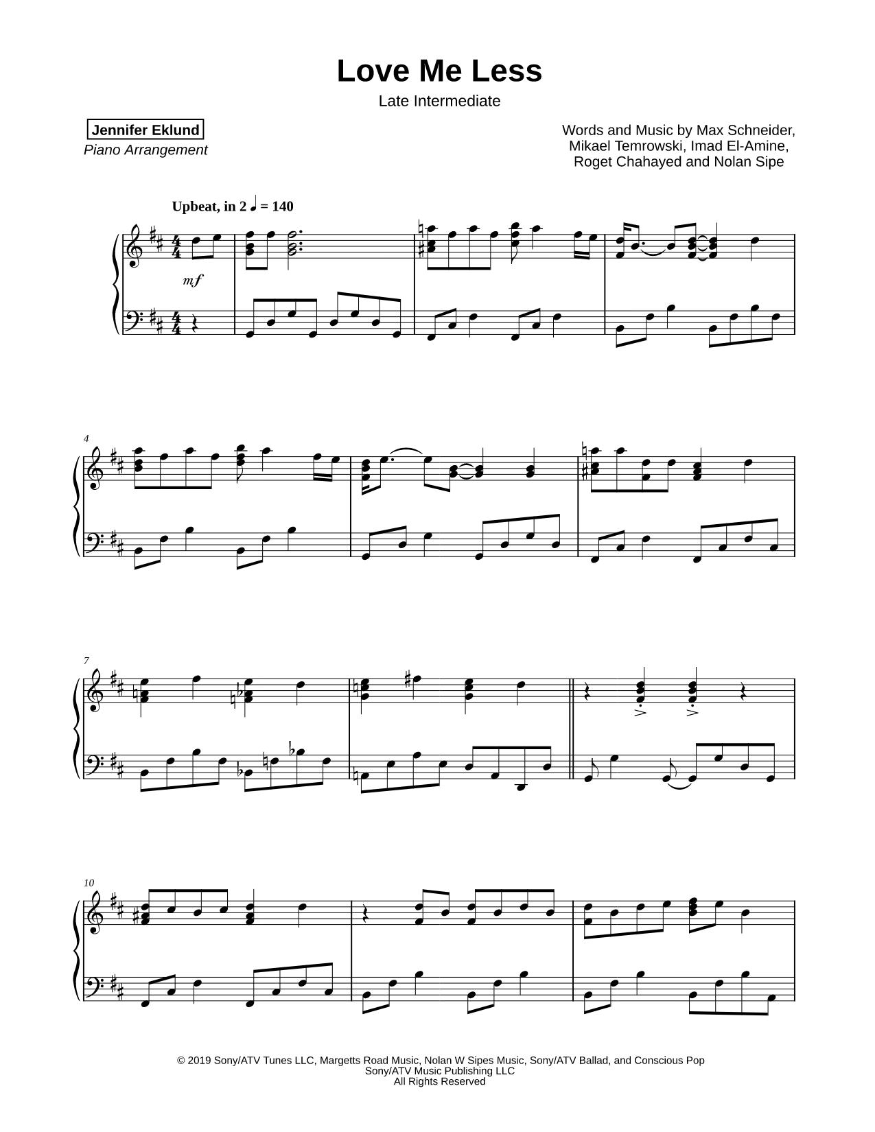 Love Me Less [late intermediate]