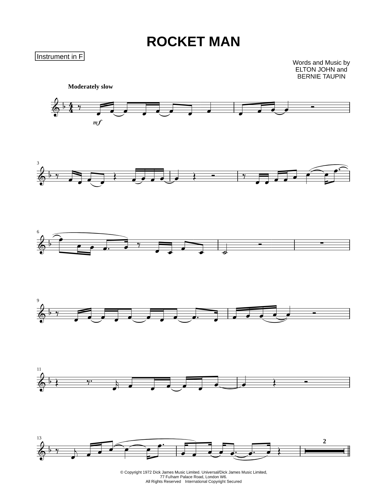 Rocket Man - F Instrument