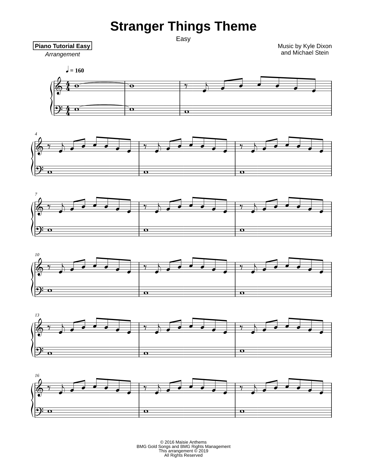Stranger Things Main Theme [easy]