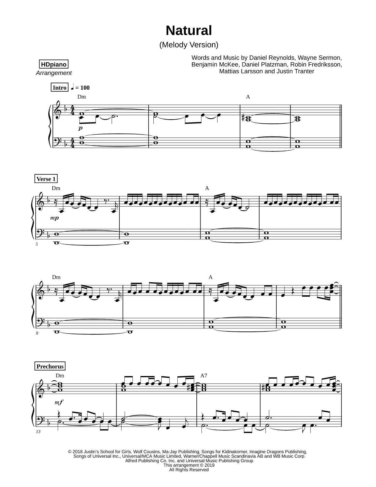 Natural [melody version]