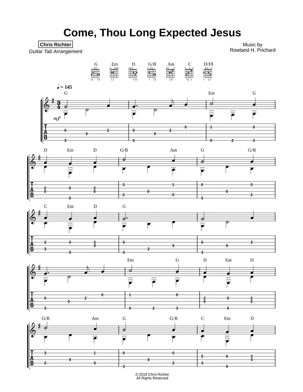 Come, Thou Long Expected Jesus