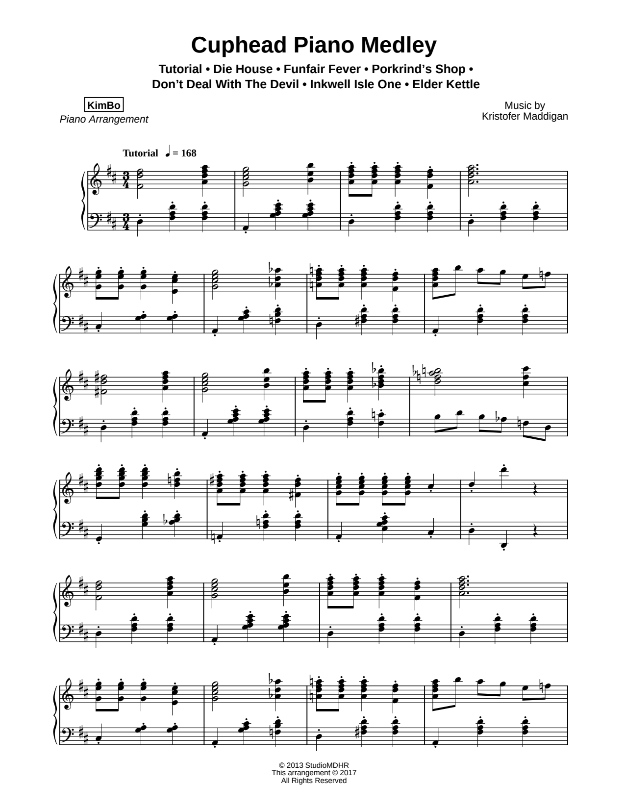 Cuphead Piano Medley